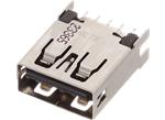 TE Connectivity 垂直USB 3.2 A Gen 1 THT插座连接器