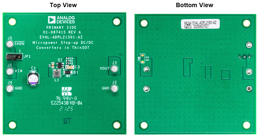 机械图纸 - Analog Devices Inc. EVAL-ADPL21501-AZ转换器评估板
