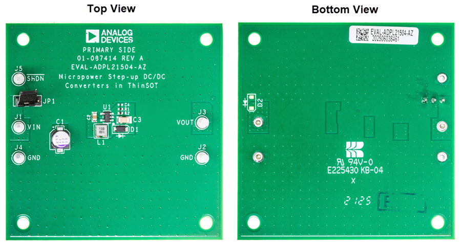机械图纸 - Analog Devices Inc. EVAL-ADPL21504-AZ转换器评估板