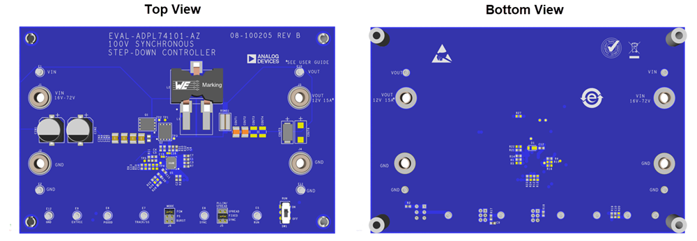 机械图纸 - Analog Devices Inc. EVAL-ADPL74101-AZ 评估板