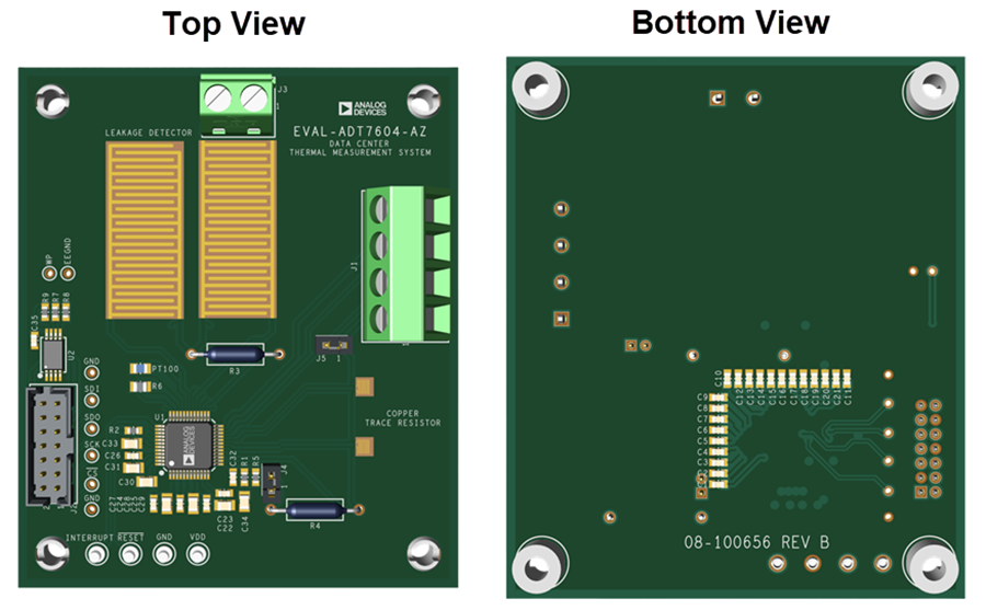 Mechanical Drawing - Analog Devices Inc. EVAL-ADT7604-AZ Evaluation Board