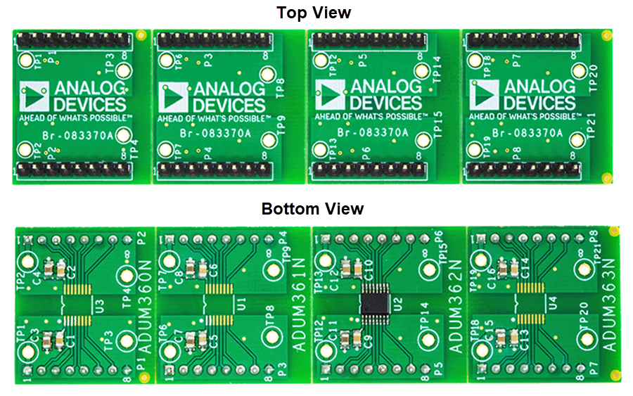 Mechanical Drawing - Analog Devices Inc. EVAL-ADuM36xNEBZ Evaluation Board