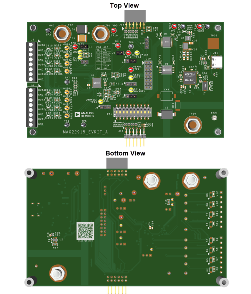 Mechanical Drawing - Analog Devices / Maxim Integrated MAX22915EVKIT Evaluation Kit