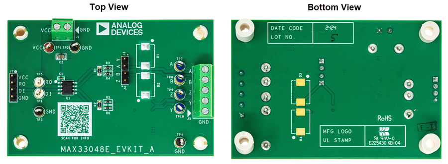 Mechanical Drawing - Analog Devices Inc. MAX33047EEVKIT Evaluation Kit