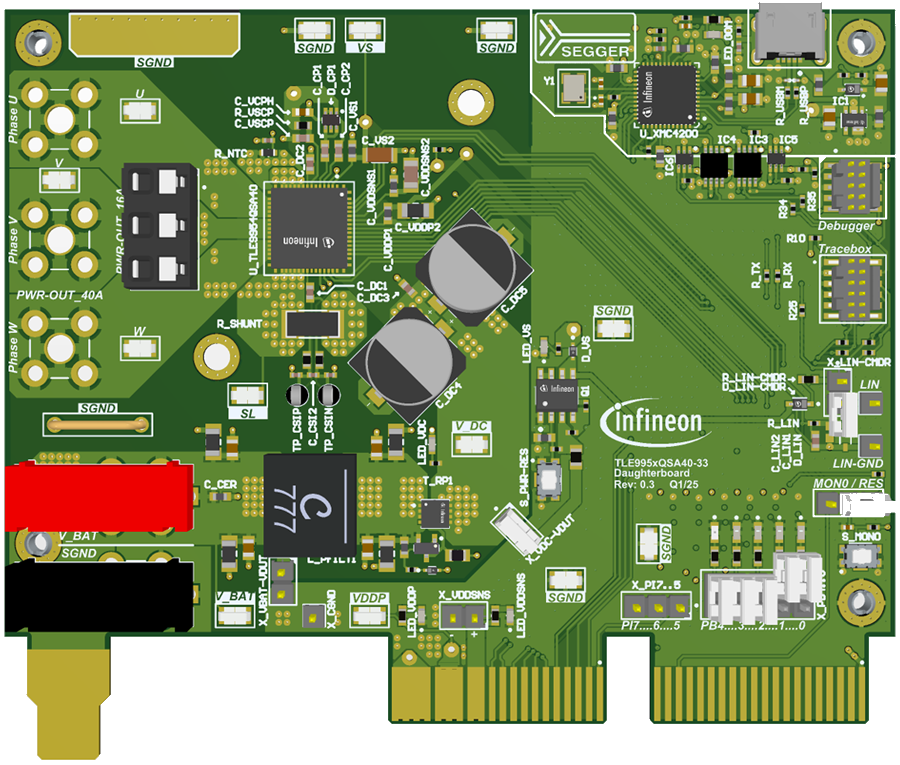 Mechanical Drawing - Infineon Technologies TLE9954QSWEVALKIT Evaluation Kit