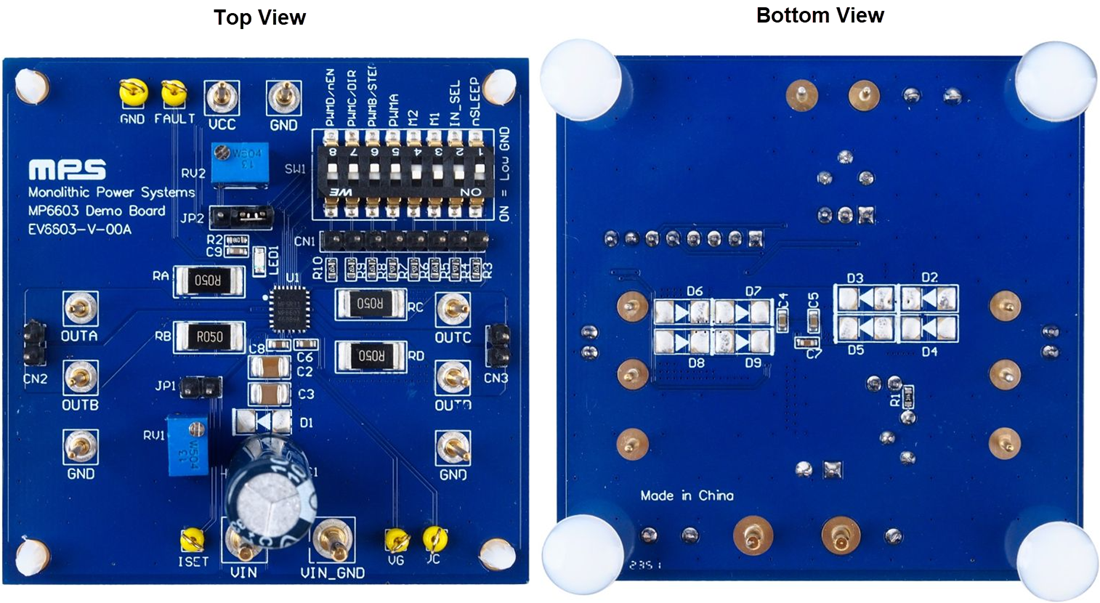 Mechanical Drawing - Monolithic Power Systems (MPS) EV6603-V-00A Motor Drive Evaluation Board