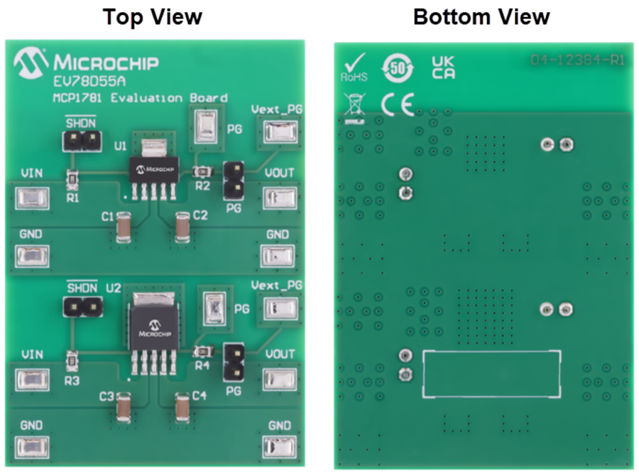 机械图纸 - Microchip Technology MCP1781评估板 (EV78D55A)
