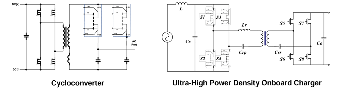 Application Circuit Diagram - Navitas Semiconductor NV6428 Bi-Directional GaNFast™ Power Switches