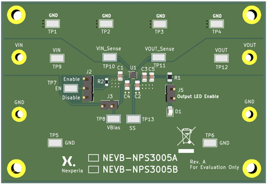 机械图纸 - Nexperia NEVB-NPS3005A/NEVB-NPS3005B 评估板