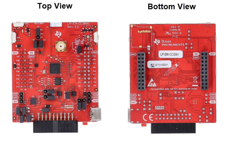 机械图纸 - Texas Instruments LP-EM-CC35X1 SimpleLink LaunchPad开发套件