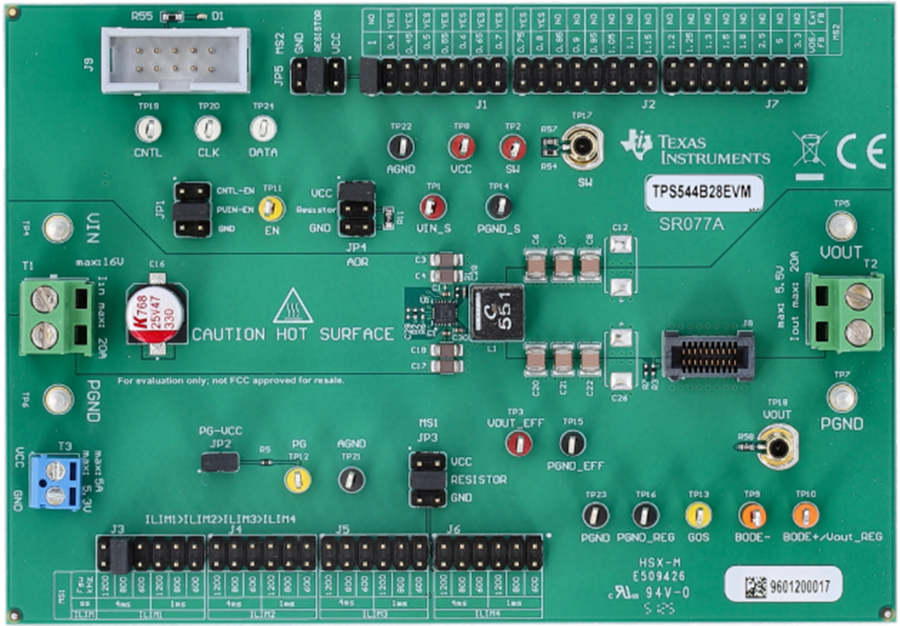 Mechanical Drawing - Texas Instruments TPS544B28EVM Converter Evaluation Module (EVM)