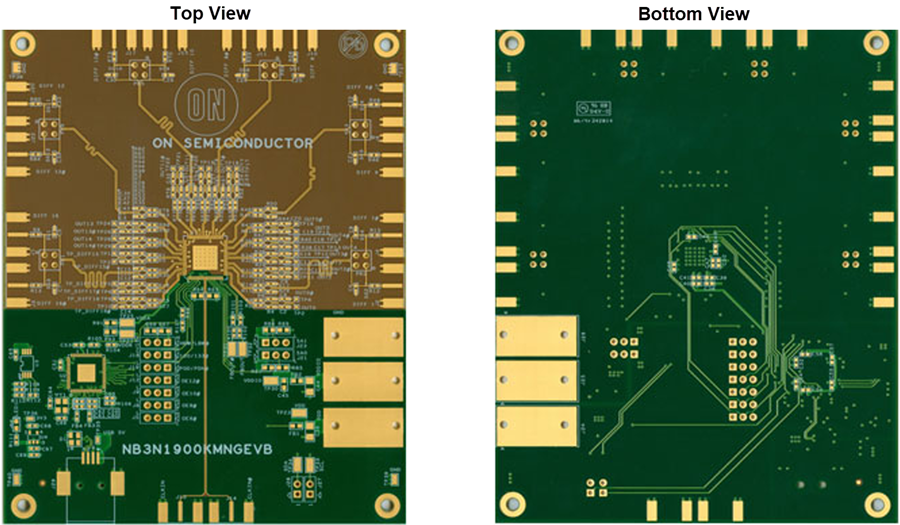 Mechanical Drawing - onsemi NB3N1900KMNGEVB PCIe Evaluation Board