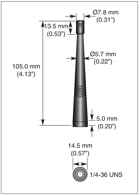TE Connectivity / Linx Technologies CW / PW 2.4 GHz Dipole Whip Antennas
