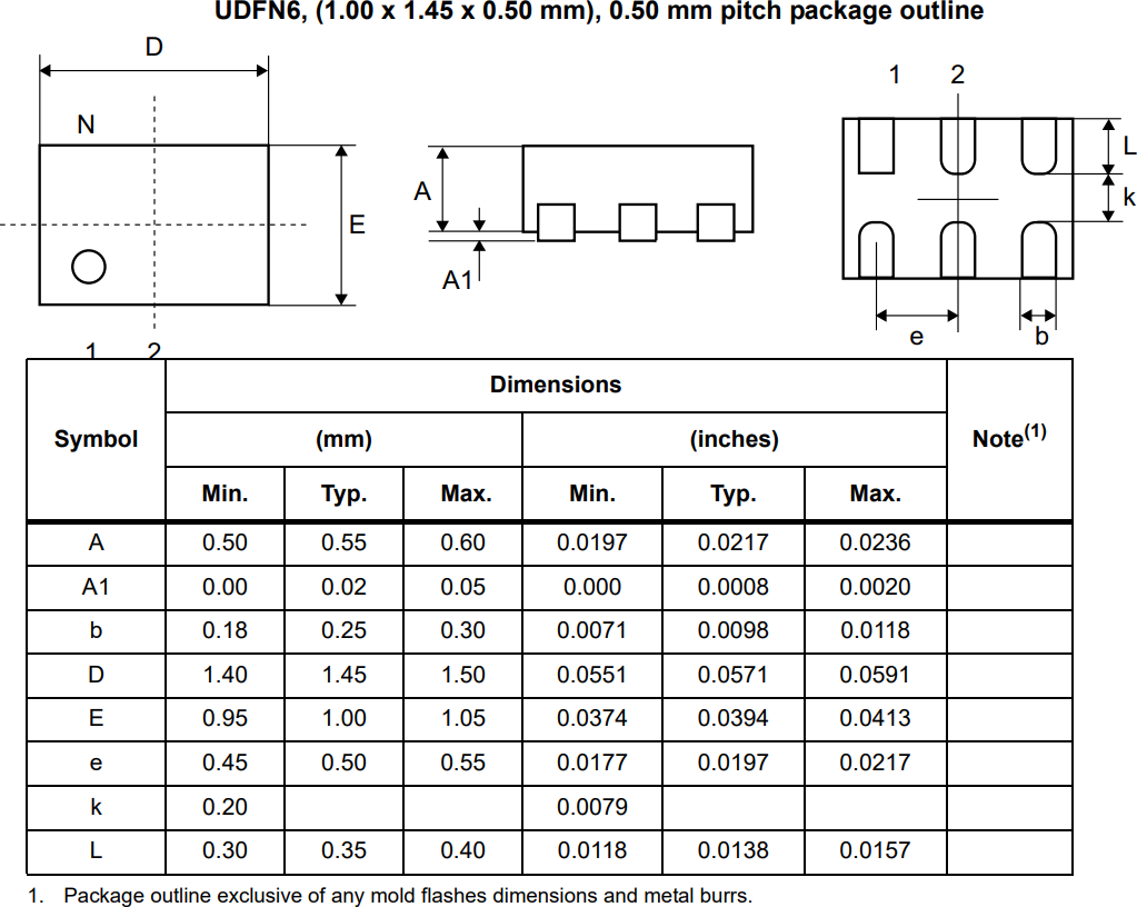 机械图纸 - STMicroelectronics SR1开关IC