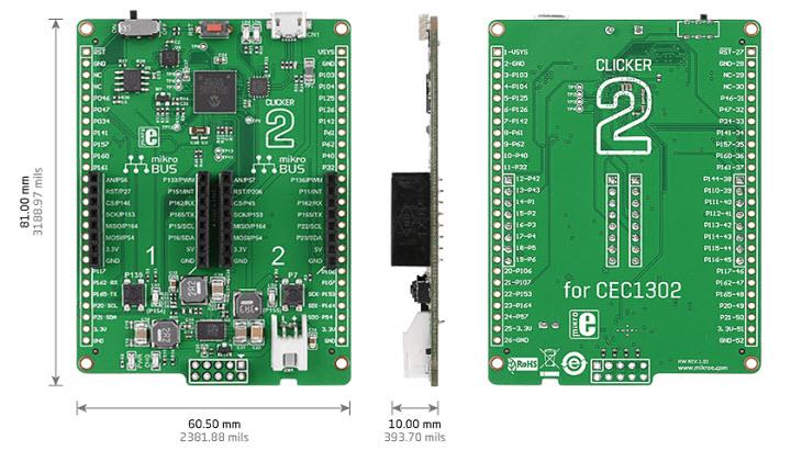 Mikroe clicker 2 for CEC1302