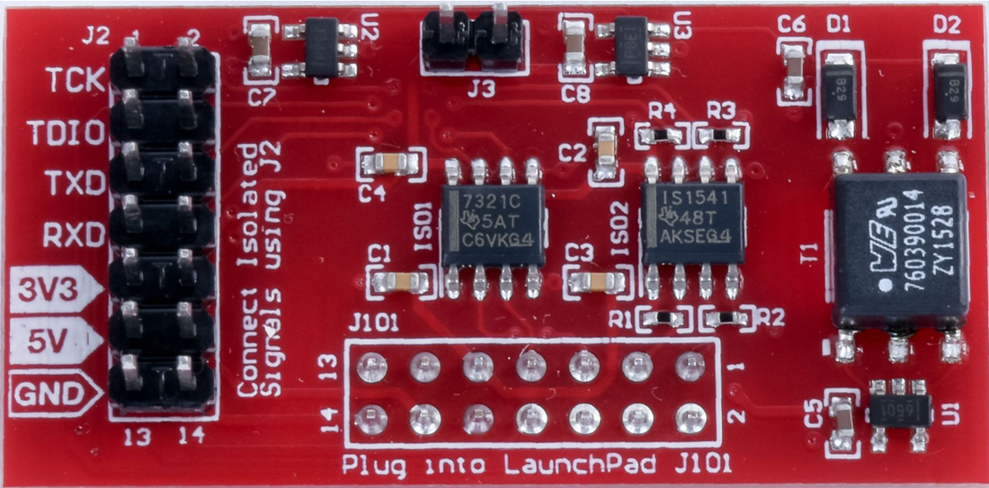 机械图纸 - Texas Instruments MSP-ISO隔离适配器板