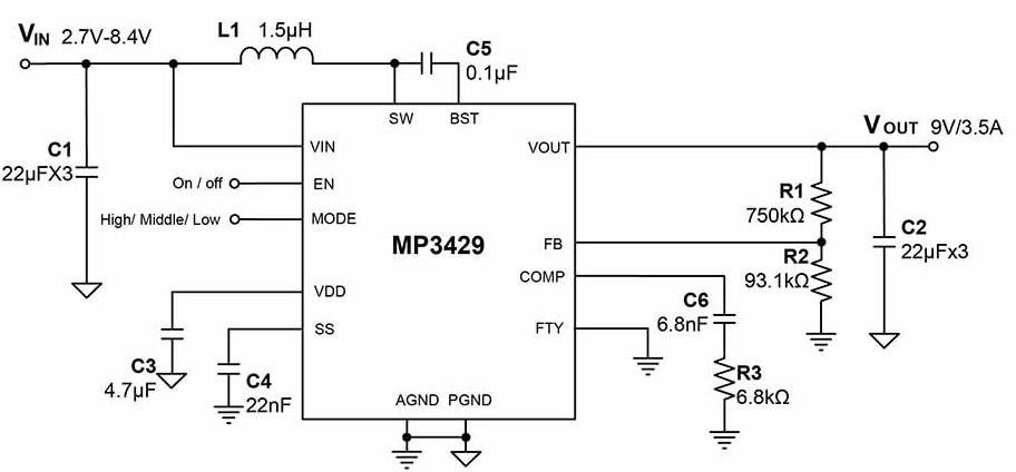 Monolithic Power Systems (MPS) MP3429 Switching Regulators