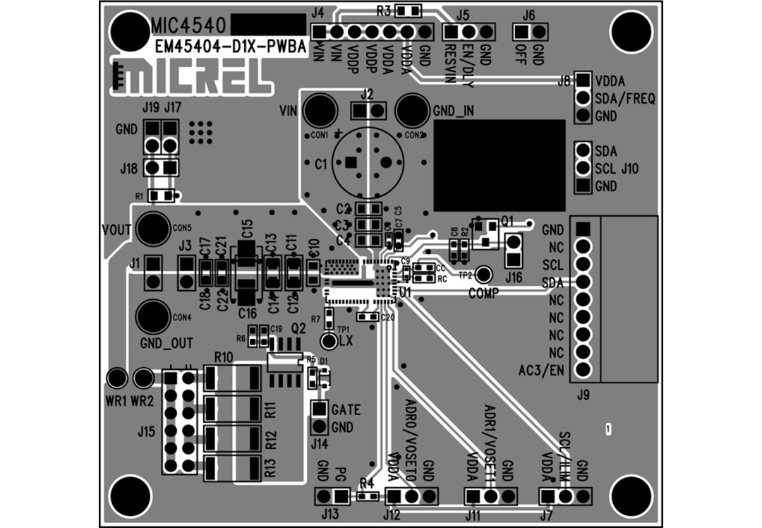 机械图纸 - Microchip Technology MIC45404评估板