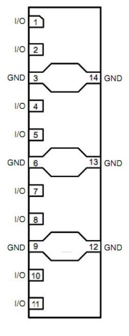 框图 - Littelfuse SP8008系列二极管阵列