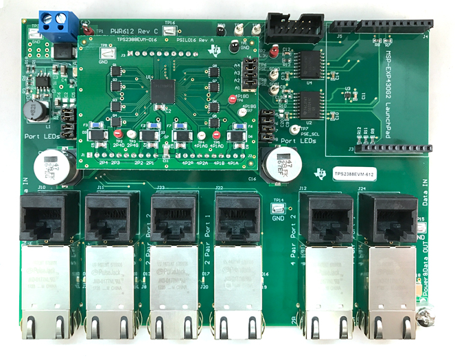 位置电路 - Texas Instruments TPS2388 IEEE802.3at PoE评估模块