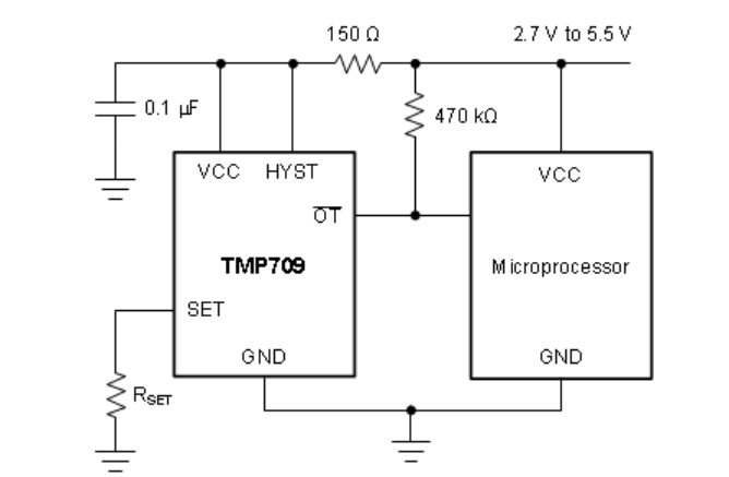 框图 - Texas Instruments TMP709/TMP709-Q1跳变点温度开关