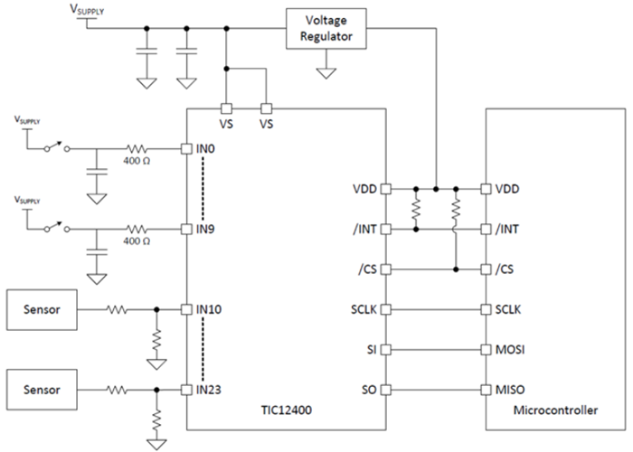 原理图 - Texas Instruments TIC12400/TIC12400-Q1 MSDI