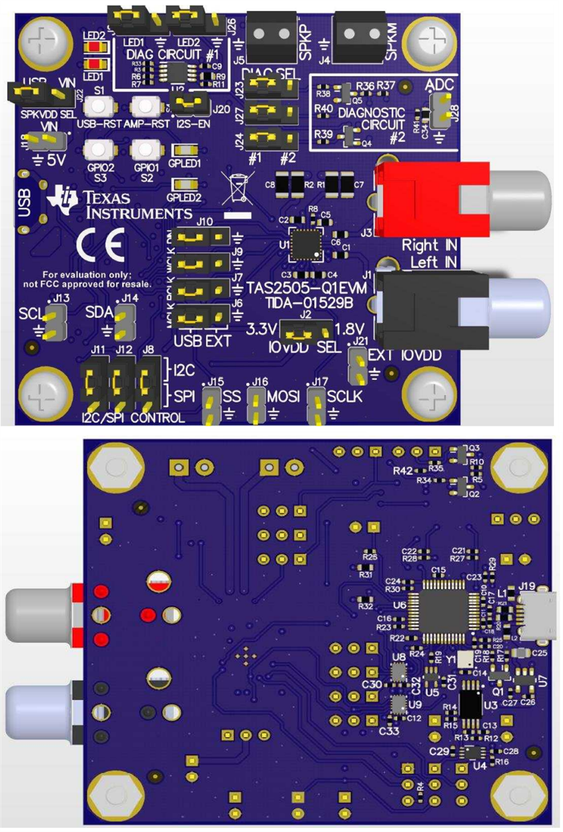 图表 - Texas Instruments TAS 2505-Q1EVM评估板