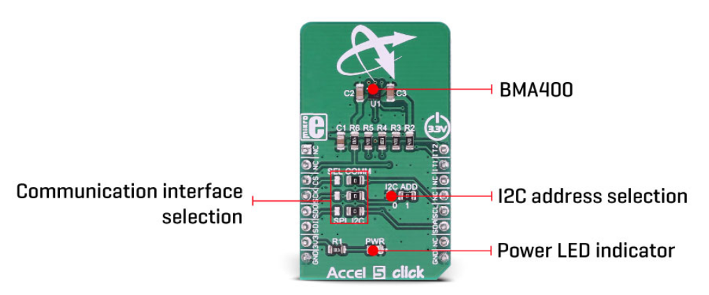 Mikroe MIKROE-3149 Accel 5 click板