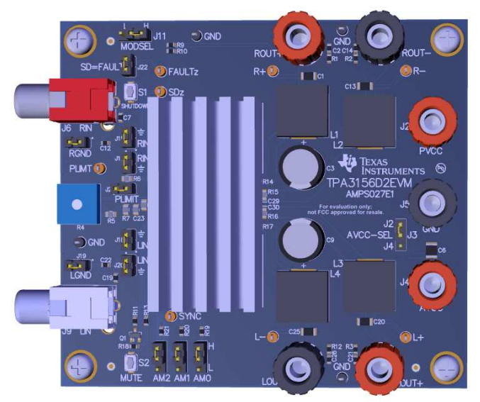 图表 - Texas Instruments TPA3156D2EVM评估模块