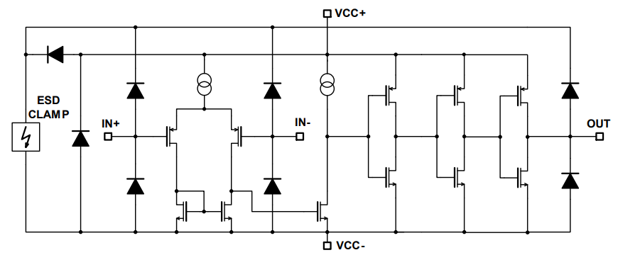 Schematic - STMicroelectronics TSX3704毫微功耗四路CMOS电压比较器