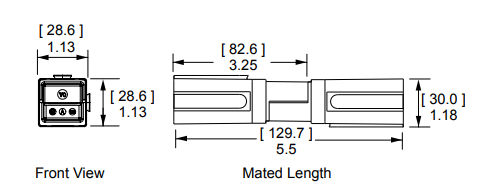 Mechanical Drawing - Anderson Power Products PP180 Powerpole® Connectors