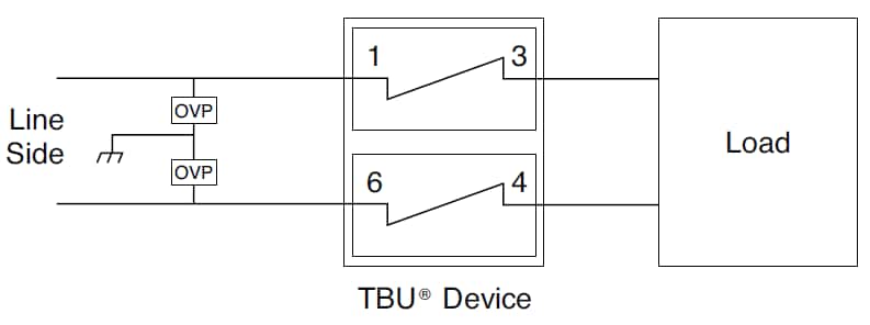 Application Circuit Diagram - Bourns TBU-DB-Q TBU®高速保护器
