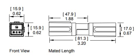 Mechanical Drawing - Anderson Power Products PP75 Powerpole® Connectors