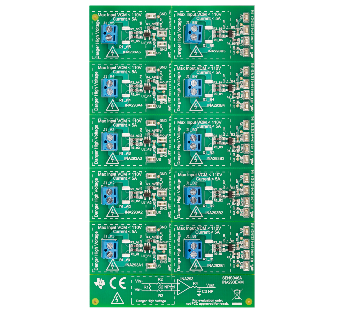 位置电路 - Texas Instruments INA293EVM评估模块