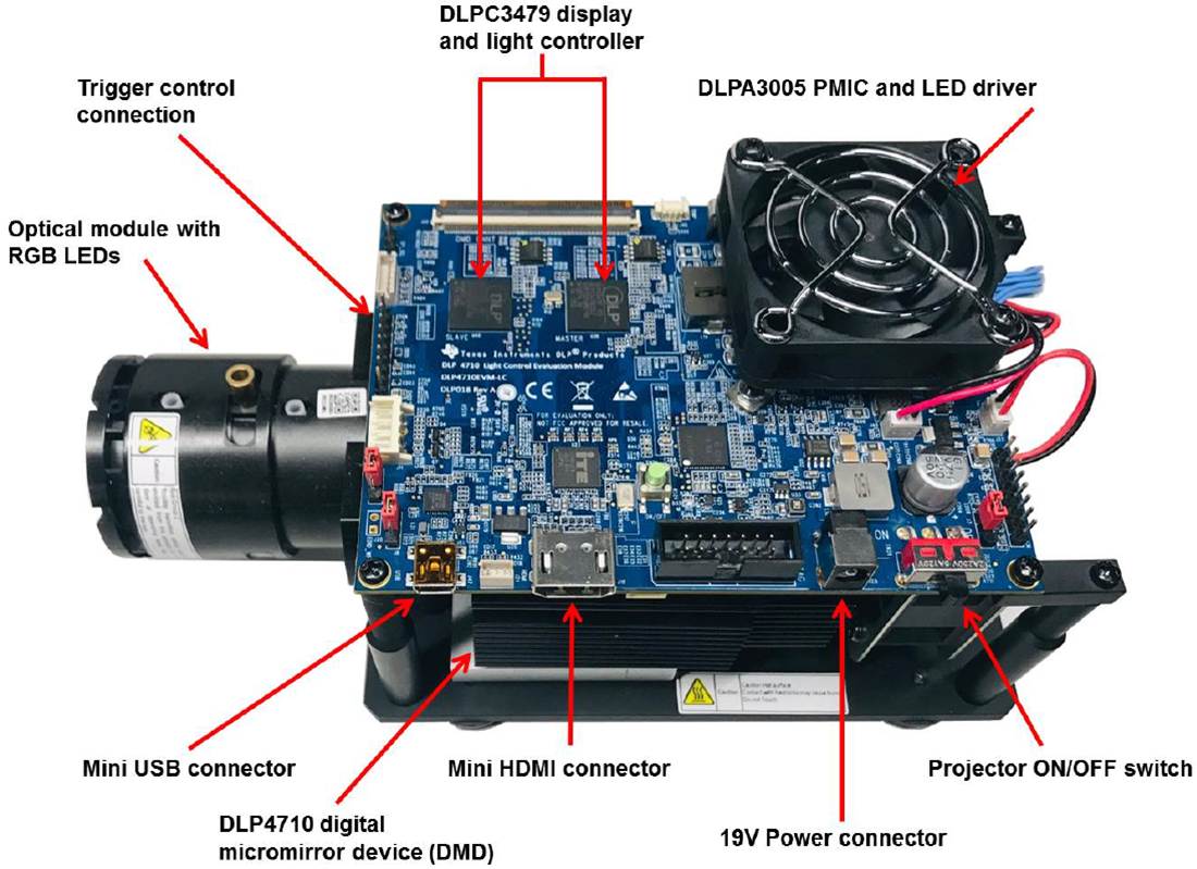 机械图纸 - Texas Instruments DLP4710EVM-LC DLP光控制评估模块
