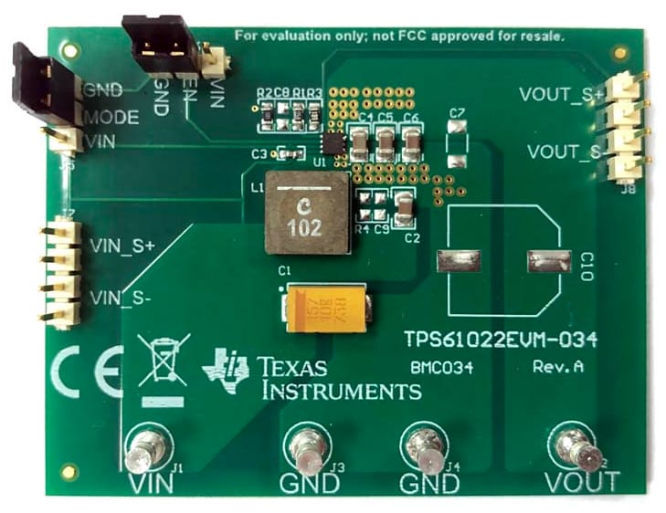 Chart - Texas Instruments TPS61022EVM-034评估模块