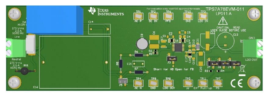 位置电路 - Texas Instruments TPS7A78EVM-011评估模块