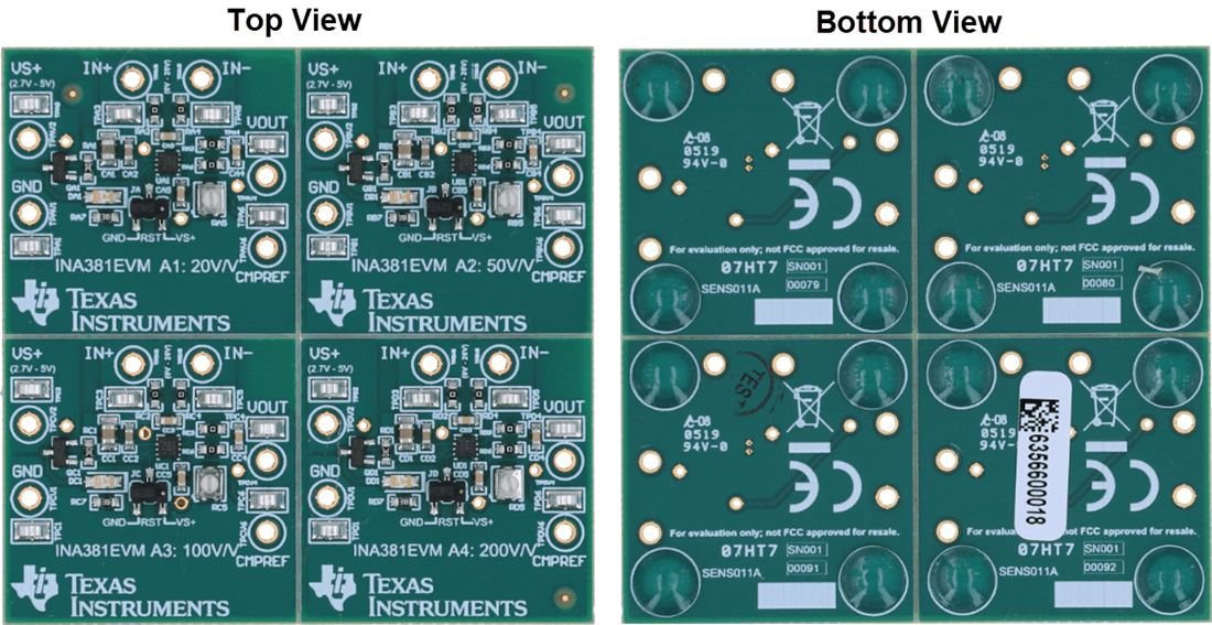 机械图纸 - Texas Instruments INA381EVM放大器评估模块 (EVM)