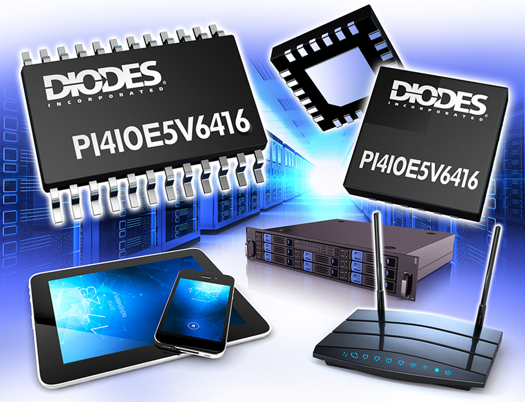 Diodes Incorporated PI4IOE5V6416 16位I²C I/O扩展器