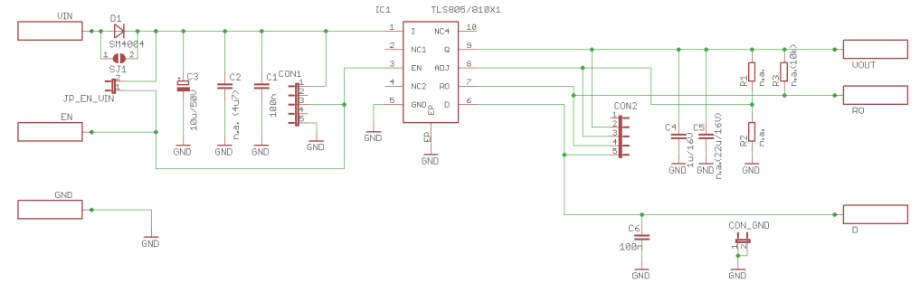 原理图 - Infineon Technologies TLS805B1LDV演示板