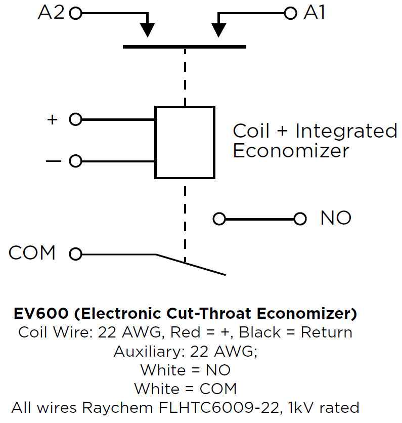 Schematic - TE Connectivity Kilovac EV600高压接触器