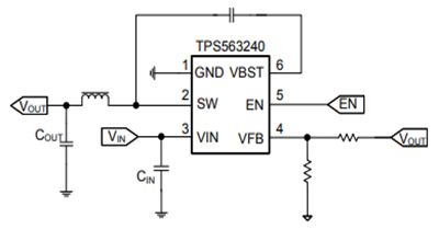 原理图 - Texas Instruments TPS563240同步降压稳压器