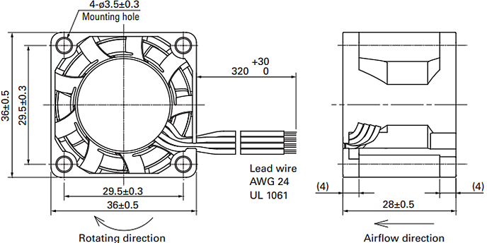 Sanyo Denki San Ace 36 9HV High Static Pressure DC Fans