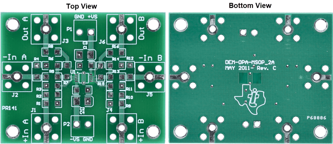 机械图纸 - Texas Instruments DEM-OPA-MSOP-2A演示装置