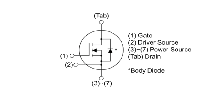 应用电路图 - ROHM Semiconductor SCTxxxAW7/SCT3xxxKW7 SiC沟槽型7引脚MOSFET
