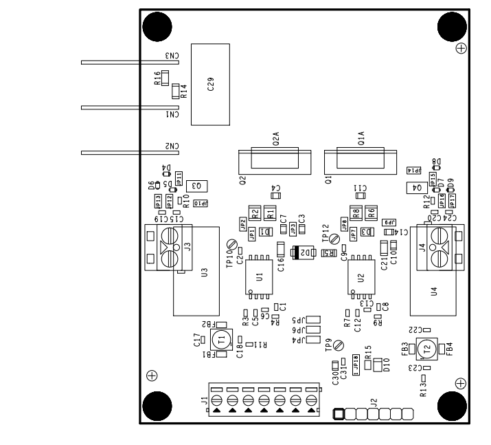 机械图纸 - STMicroelectronics EVALSTGAP2SICSC演示板