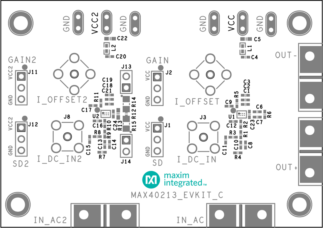 机械图纸 - Analog Devices Inc. MAX40213EVKIT 评估套件