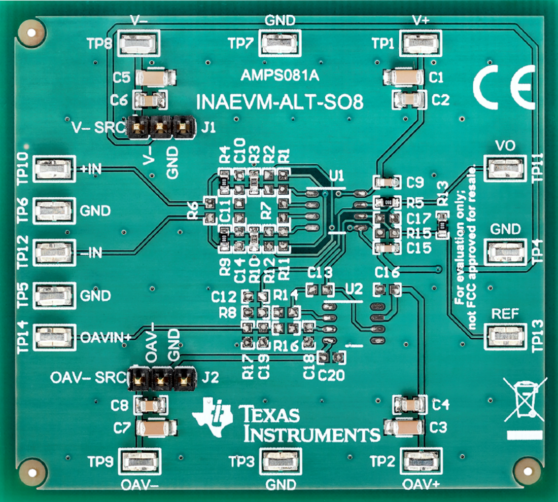 图表 - Texas Instruments INAEVM-ALT-SO8放大器评估模块 (EVM)