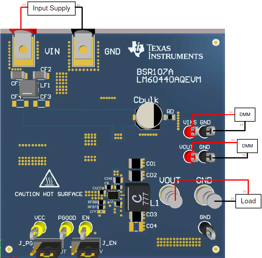 图表 - Texas Instruments LM60440AQEVM转换器评估模块 (EVM)