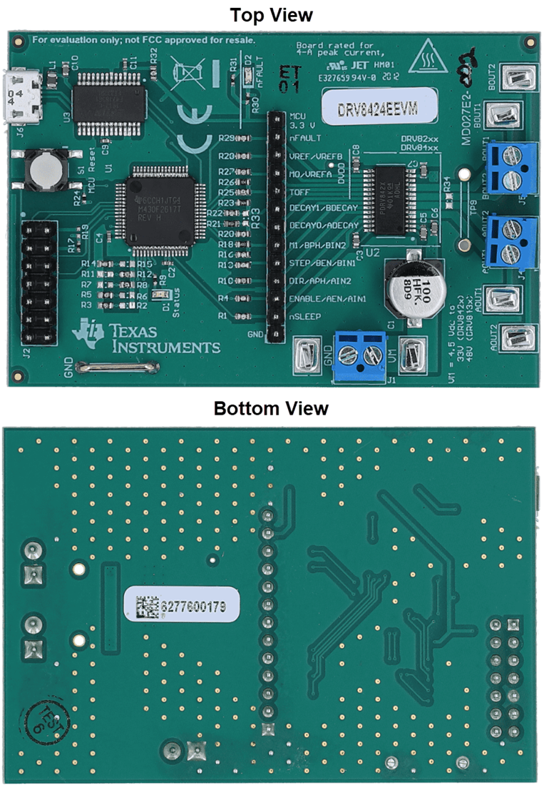 机械图纸 - Texas Instruments DRV8424EEVM驱动器评估模块 (EVM)